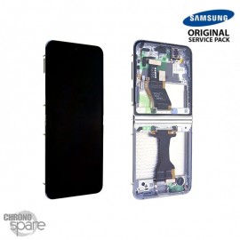 Ecran OLED + Vitre Tactile + châssis Bleu cobalt Samsung Galaxy Z Flip 5 5G F731B (officiel)