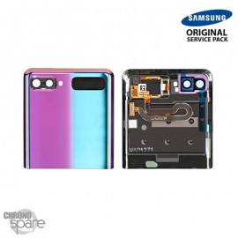 Vitre arrière + vitre caméra Viollete (Partie Supérieure) Samsung Galaxy Z Flip F700 (officiel)