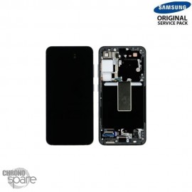 Ecran LCD + Vitre Tactile + châssis Graphite Samsung Galaxy S23 S911B (officiel) Sans Batterie