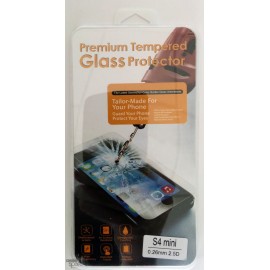 Vitre de protection en verre trempé Samsung Galaxy S4 Mini avec Boîte