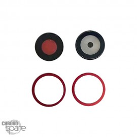 Lentille caméra + anneau rouge iPhone 12 Mini 