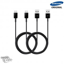 Pack de 2 Câbles USB-A vers USB-C (1,5m) noir Samsung (Officiel) 