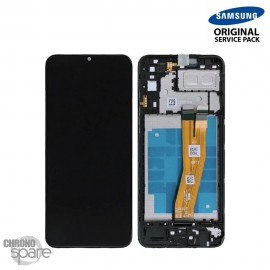 Ecran LCD + Vitre Tactile + châssis Noir Samsung Galaxy A04E A042F
