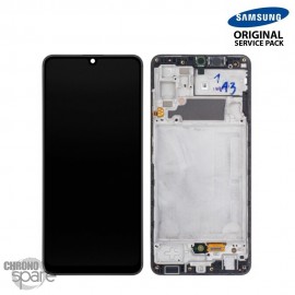 Ecran LCD + Vitre Tactile + châssis noir Samsung Galaxy A32 4G A325F (officiel) 