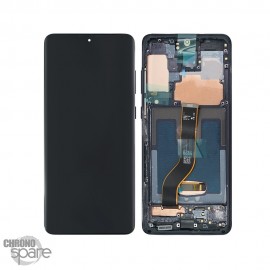 Ecran OLED + Vitre Tactile + châssis noir Samsung Galaxy S20 Plus 4G (G985F) 