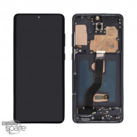 Ecran OLED + Vitre Tactile + Châssis Noir Samsung Galaxy S20 Plus 5G (G986F/G986U)