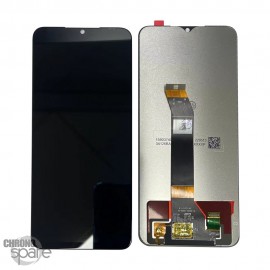 Ecran LCD + vitre tactile + chassis noir Xiaomi Redmi 10 2021/2022