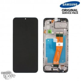 Ecran LCD + Vitre Tactile + châssis noir Samsung Galaxy A03 A035F (officiel) Modèle NON EUROPE