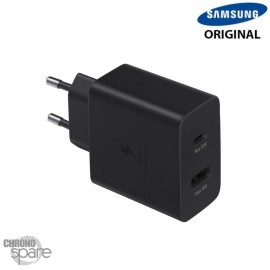 Chargeur secteur duo USB-C et USB-A Samsung 35W noir Avec boite (Officiel)