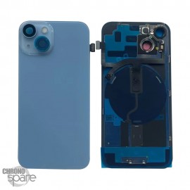 Plaque arrière en verre avec nappes NEUTRE iPhone 14 bleu