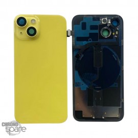 Plaque arrière en verre NEUTRE avec nappes iPhone 14 jaune 