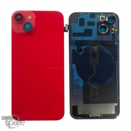 Plaque arrière en verre NEUTRE avec nappes iPhone 14 Plus rouge
