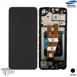Ecran LCD + Vitre Tactile + châssis noir Samsung Galaxy A05 A055F (Officiel) 