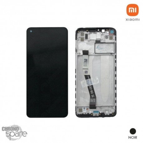 Ecran LCD + vitre tactile + châssis Noir Xiaomi Redmi Note 9 (Officiel)