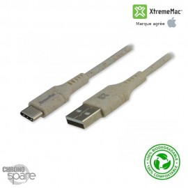 Câble Eco Responsable USB-C / USB-A 1m Beige XtremeMac Avec boite