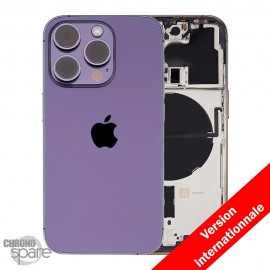 Châssis avec nappes pour iPhone 14 Pro - Grade A (avec Logo) Violet Intense