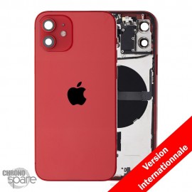 Châssis avec nappes pour iPhone 12 - Grade A (avec Logo) Rouge