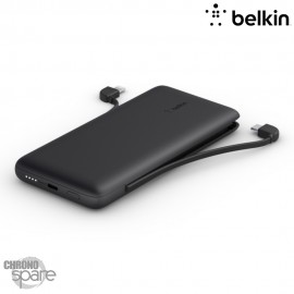 PowerBank 10 000mAh avec câbles USB-C et Lightning (23W) Noir (Officiel) BELKIN