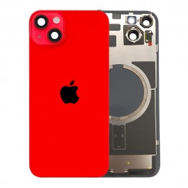 Vitre arrière avec adhésif et MagSafe pour iPhone 14 Plus - Grade A (avec Logo) Rouge
