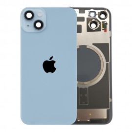 Vitre arrière avec adhésif et MagSafe pour iPhone 14 Plus - Grade A (avec Logo) Bleu