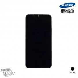 Ecran LCD + Vitre Tactile + châssis noir Samsung Galaxy A10 A105F (NON VE) (Officiel)