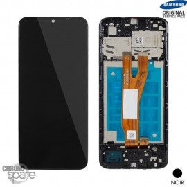 Ecran LCD + Vitre Tactile + châssis noir Samsung Galaxy A03 Core (Officiel)