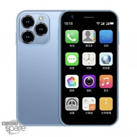 Mini Téléphone bleu Mobile Portable Tactile Melrose SOYES XS16 Indétectable au portique