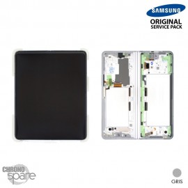 Ecran Oled + Vitre Tactile + châssis Argent Spectral (Charnière Argent) Samsung Galaxy Z Fold 3 F926B (officiel)
