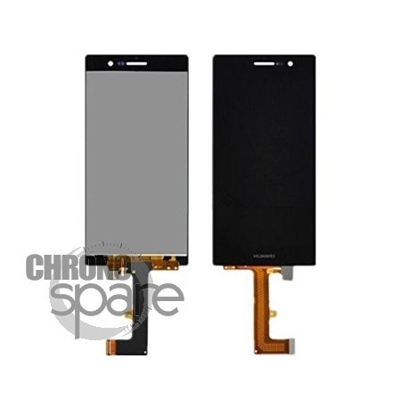 Ecran LCD + Vitre tactile Noire Huawei Ascend P7
