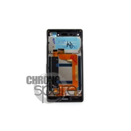 Ecran LCD + Vitre tactile Noire + Chassis Sony Xperia M4 Aqua Dual E2333 (officiel) 124TUL0015A 