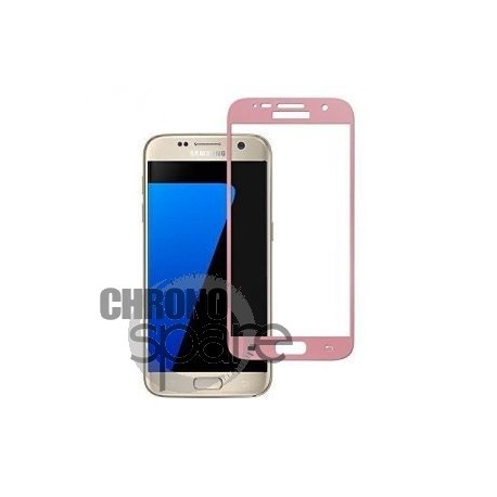 Vitre de protection Samsung Galaxy S7 Or rose