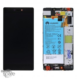 Bloc écran LCD + vitre tactile + batterie Huawei P8 Noir (officiel)