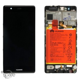 Bloc écran LCD + vitre tactile + batterie Huawei P9 Noir (officiel)