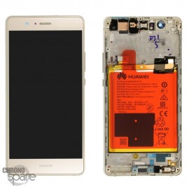 Bloc écran LCD + vitre tactile + batterie Huawei P9 Lite Or (officiel)